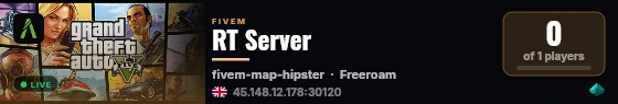 RT Server live status badge