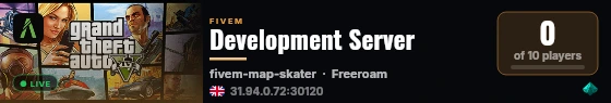 Development Server live status badge