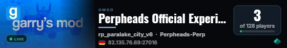 Perpheads Official Experimental Testing Server (POETS) live status badge