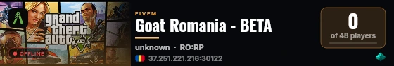 Goat Romania - BETA live status badge