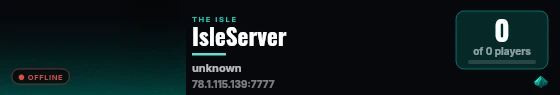 IsleServer live status badge