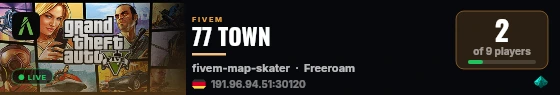77 TOWN live status badge