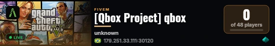 Meu Servidor FiveM | MRI Qbox live status badge
