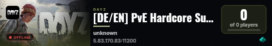 [DE/EN] PvE Hardcore Survival | Traders | AI Bots | Safe Base | live status badge