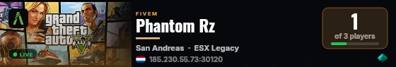 Phantom Rz live status badge