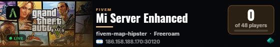 Mi Server Enhanced live status badge