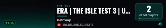 ERA | THE ISLE TEST 3 | UNIFIED CORE live status badge