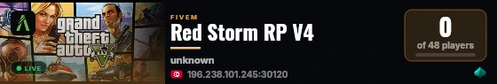Red Storm RP V4 live status badge