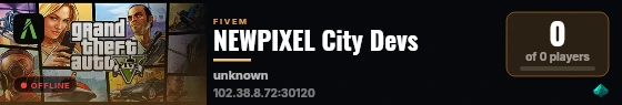 NEWPIXEL City Devs live status badge