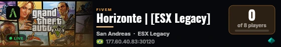 Horizonte | [ESX Legacy] live status badge