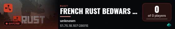 FRENCH RUST BEDWARS | DEVELOPMENT live status badge
