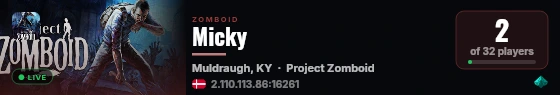 Micky live status badge