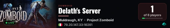 Delath's Server live status badge