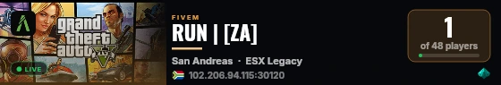 RUN | [ZA] live status badge