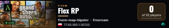 Flex RP live status badge