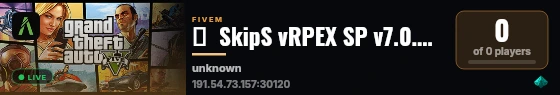 ☀️  SkipS vRPEX SP v7.0.3 / Adquira a sua em: discord.gg/ZzjSfmdaVG / RED Edition 🌟 live status badge