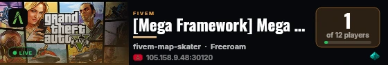 [Mega Framework] Mega Roleplay live status badge