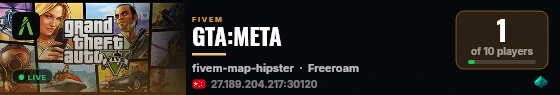 GTA:META live status badge