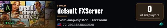 default FXServer live status badge