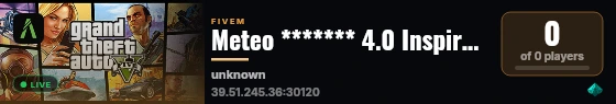Meteo ******* 4.0 Inspired Server live status badge