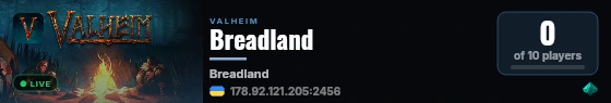 Breadland live status badge