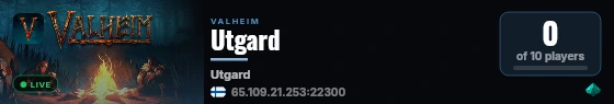 Utgard live status badge