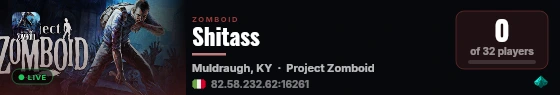 Shitass live status badge