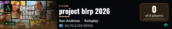 project blrp 2026 live status badge