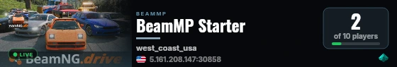 BeamMP Starter live status badge