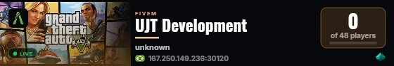 UJT Development live status badge