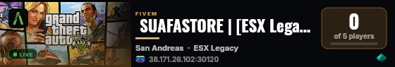  SUAFASTORE | [ESX Legacy] live status badge