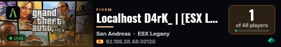 Localhost D4rK_ | [ESX Legacy] live status badge