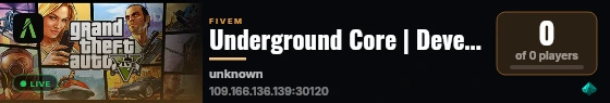 Underground Core | Development live status badge