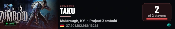 TAKU live status badge