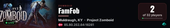 FamFob live status badge