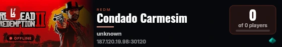 Condado Carmesim live status badge