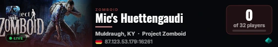 Mic's Huettengaudi live status badge