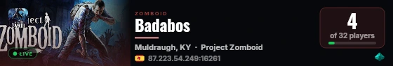 Badabos live status badge
