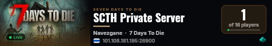 SCTH Private Server live status badge