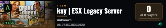 kay | ESX Legacy Server live status badge