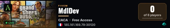 MdlDev live status badge