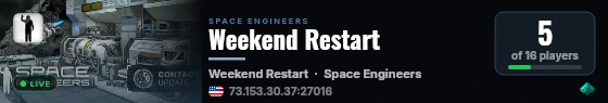 Weekend Restart live status badge