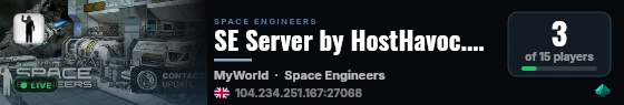 SE Server by HostHavoc.com live status badge