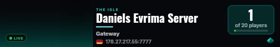 Daniels Evrima Server live status badge