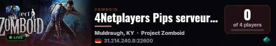 4Netplayers Pips serveur BE FR live status badge