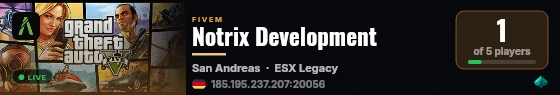 Notrix Development live status badge