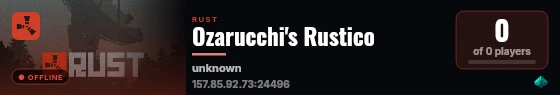 Ozarucchi's Rustico live status badge