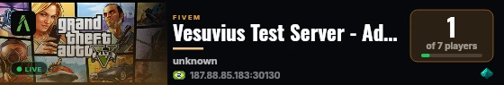 Vesuvius Test Server - Adam live status badge