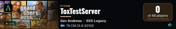 ToxTestServer live status badge