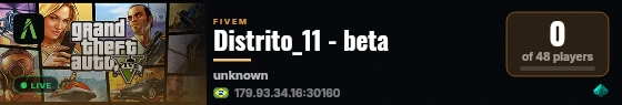 Distrito_11 - beta live status badge